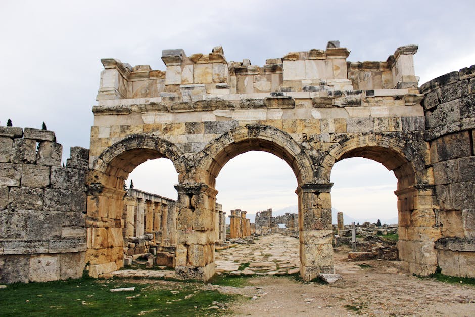 Explore the stunning ancient Roman arches in Hierapolis, a UNESCO World Heritage site in Turkey.